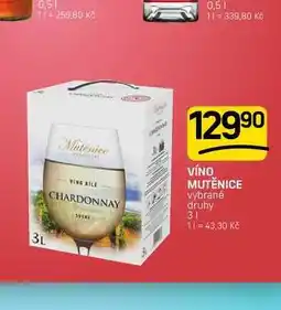 Flop VÍNO MUTĚNICE vybrané druhy nabídka