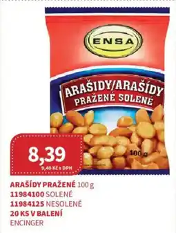 Kubík potraviny Ensa arašidy pražené solené nabídka