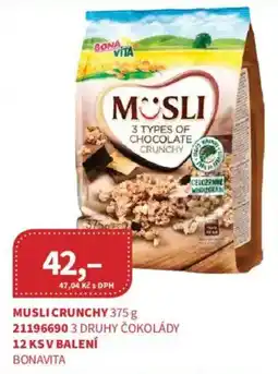 Kubík potraviny Bonavita musli crunchy 3 druhy čokolády nabídka
