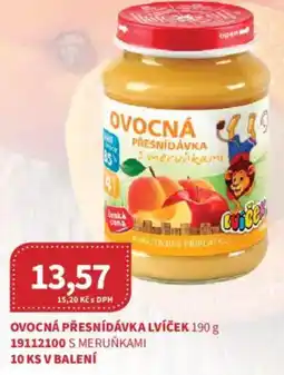 Kubík potraviny Lvíček ovocná přesnídávka s meruňkami nabídka