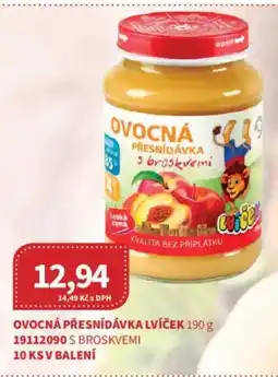 Kubík potraviny Lvíček ovocná přesnídávka s broskvemi nabídka