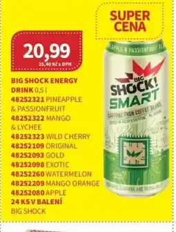 Kubík potraviny Big Shock energy drink nabídka