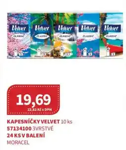 Kubík potraviny Velvet kapesníčky nabídka