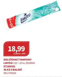 Kubík potraviny Linteo odličovací tampony nabídka