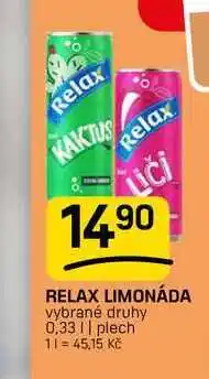 Flop RELAX LIMONÁDA vybrané druhy 0,33 || plech nabídka