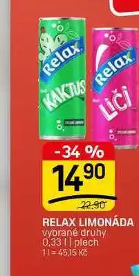 Flop RELAX LIMONÁDA vybrané druhy 0,33 || plech nabídka