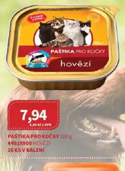 Kubík potraviny Česká cena paštika pro kočky hovězí nabídka