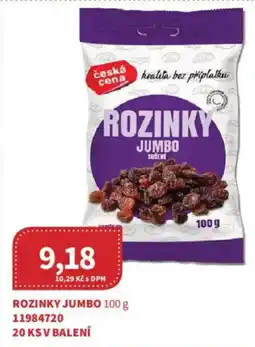 Kubík potraviny Rozinky jumbo nabídka