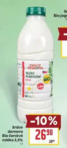Billa Srdce domova Bio čerstvé mléko 3,5% nabídka