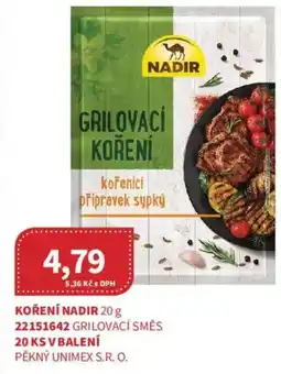 Kubík potraviny Nadir grilovací koření nabídka