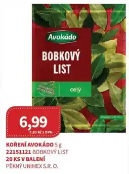 Kubík potraviny Avokádo bobkový list nabídka
