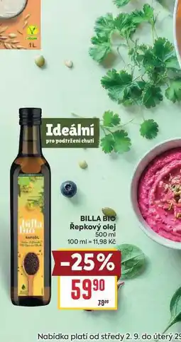 Billa BILLA BIO Řepkový olej nabídka