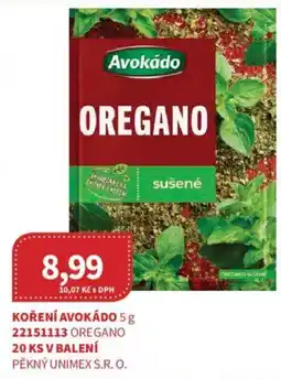 Kubík potraviny Avokádo oregano nabídka