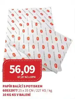 Kubík potraviny Papír balící s potiskem nabídka