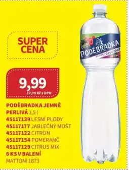 Kubík potraviny Poděbradka jemně perlivá nabídka