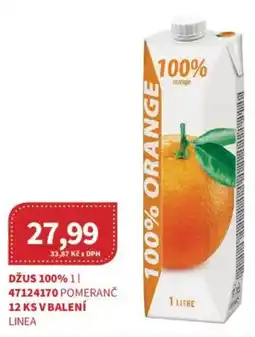 Kubík potraviny Linea džus 100% pomeranč nabídka