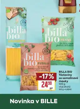 Billa BILLA BIO Těstoviny ze semolinové mouky nabídka