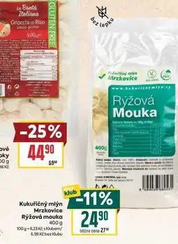 Billa Kukuřičný mlýn Mrzkovice Rýžová mouka nabídka
