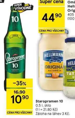 Tesco Staropramen 10, 0,5 l, sklo nabídka
