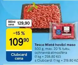 Tesco Tesco Mleté hovězí maso nabídka