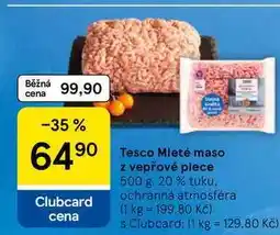 Tesco Tesco Mleté maso z vepřové plece nabídka