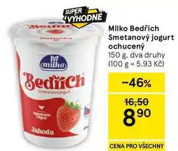 Tesco Milko Bedřich Smetanový jogurt ochucený, 150 g, dva druhy nabídka