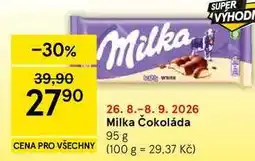 Tesco Milka Čokoláda nabídka