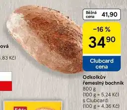 Tesco Odkolkův řemeslný bochník nabídka