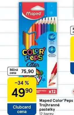 Tesco Maped Color'Peps Trojhranné pastelky, 12 barey nabídka