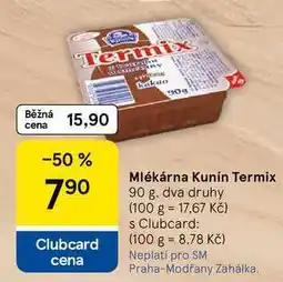 Tesco Mlékárna Kunín Termix nabídka