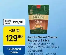Tesco Jacobs Velvet Crema Rozpustná káva nabídka