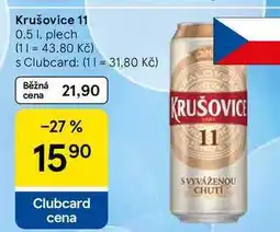 Tesco Krušovice 11, 0.5 l, plech nabídka
