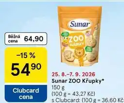 Tesco Sunar ZOO Křupky nabídka