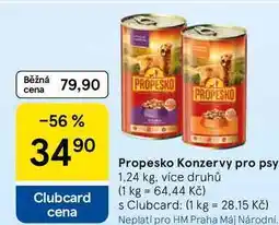 Tesco Propesko Konzervy pro psy, 1,24 kg, více druhů nabídka