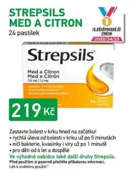 Alphega Lékárna Strepsils med a citron nabídka