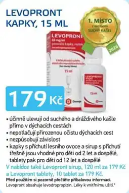 Lékárna AGEL Levopront kapky nabídka