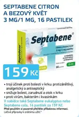 Lékárna AGEL Septabene citron a bezový květ nabídka