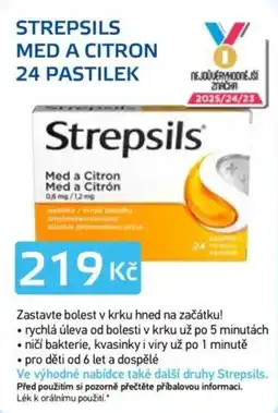 Lékárna AGEL Strepsils med a citron nabídka