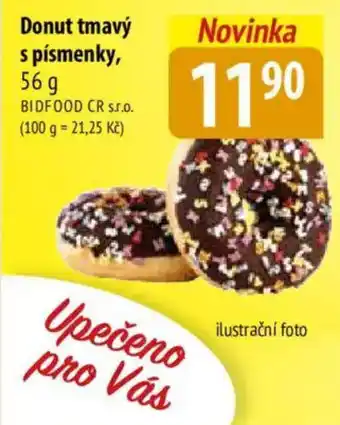 Bidfood donut tmavý s písmenky