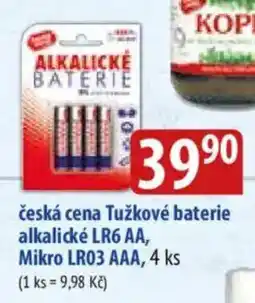 Bala Tužkové baterie alkalické LR6 AA, Mikro LR03 AAA nabídka