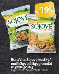 COOP TIP BonaVita Sójové kostky/nudličky/plátky/granulát nabídka
