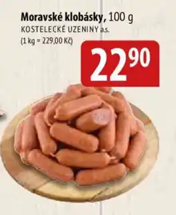 Bala Kostelecké uzeniny a.s. moravské klobásky nabídka