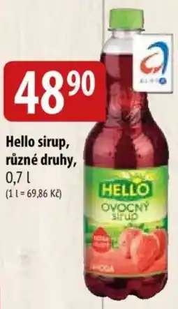 Bala Hello ovocný sirup nabídka
