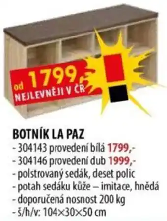 IDEA nábytek Botník la paz nabídka