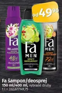 COOP TIP Fa šampon/deosprej nabídka