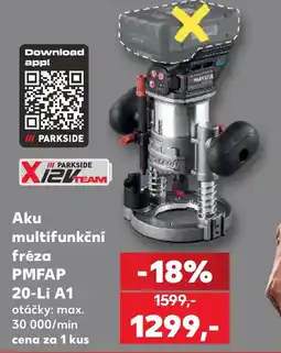 Kaufland Parkside aku multifunkční fréza pmfap 20-li a1 nabídka