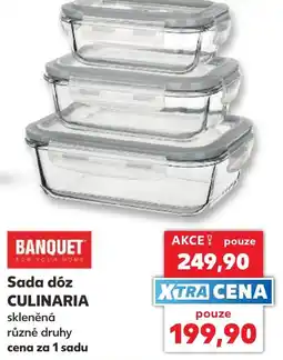 Kaufland Banquet sada dóz culinaria skleněná nabídka