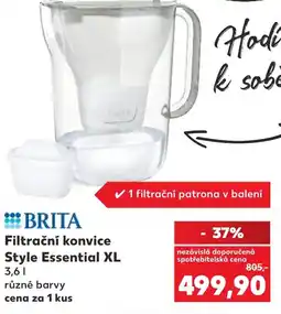 Kaufland Brita filtrační konvice style essential xl nabídka