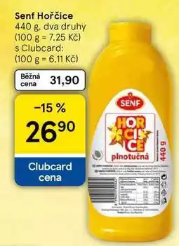Tesco Senf Hořčice, 440 g, dva druhy nabídka