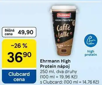 Tesco Ehrmann High Protein nápoj, 250 ml, dva druhy nabídka